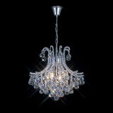 Bask 48cm Round 4 Light Crystal Chandelier - Polished Chrome