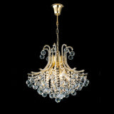 Bask 48cm Round 4 Light Crystal Chandelier - French Gold
