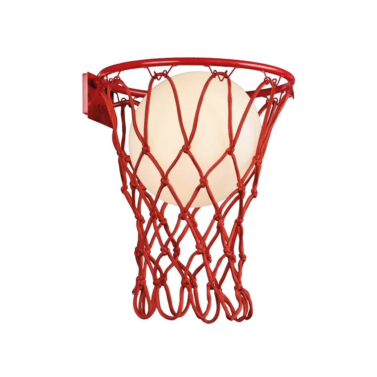 Basketball 1 Light Wall Light - Matt Red