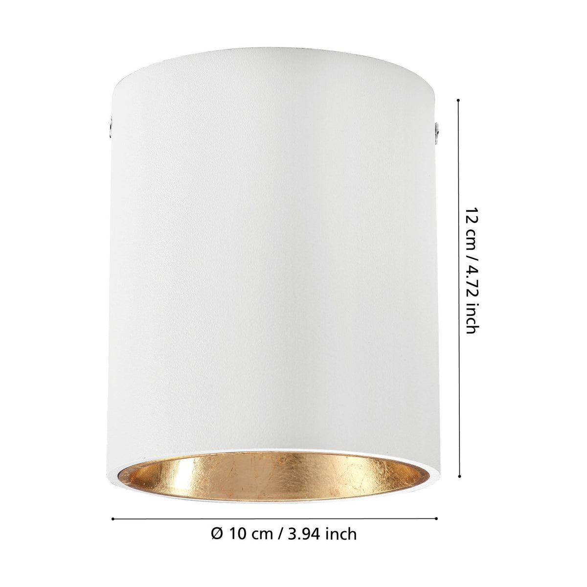 Basmorne LED Flush Ceiling Light - White & Gold