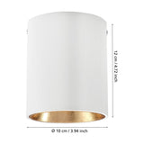 Basmorne LED Flush Ceiling Light - White & Gold