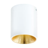 Basmorne LED Flush Ceiling Light - White & Gold