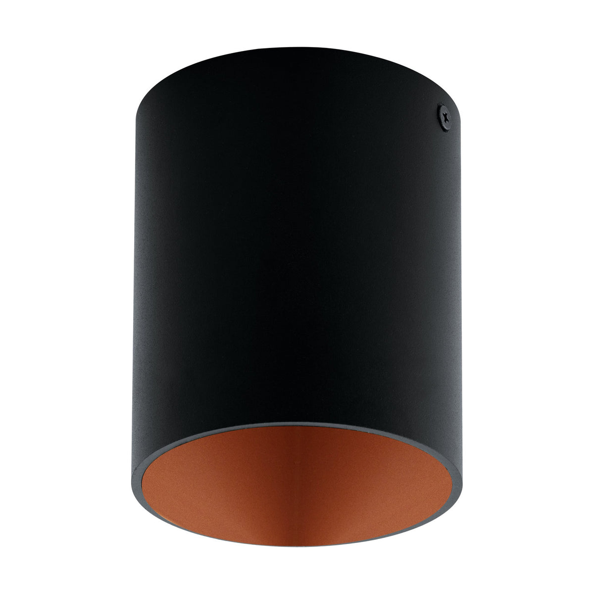 Basmorne Round Flush Ceiling Light - Black & Copper