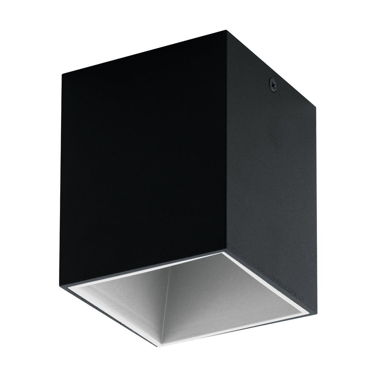 Basmorne Square Flush Ceiling Light - Black & White