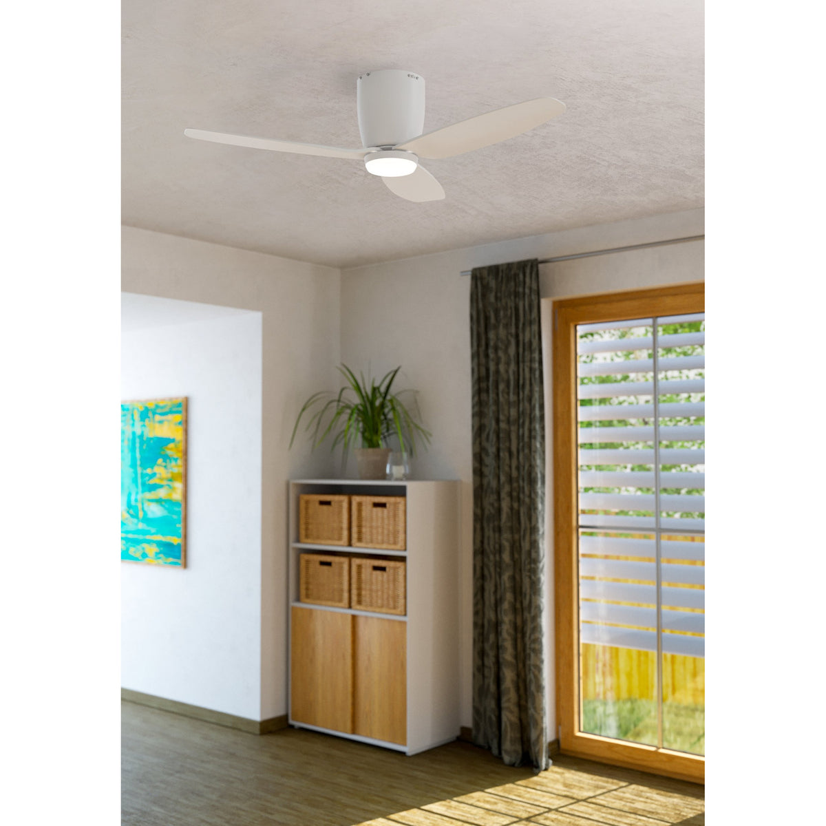 Bavaro Ceiling Fan with Light - Matt White