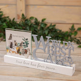 World's Best Cat Freestanding MDF Photo Frame 4 x 4in - Grey
