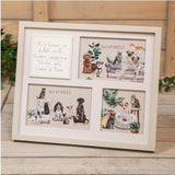Wooden Multi Aperture Pet Photo Frame with Plaque - Taupe