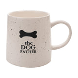 The Dog Father Bone Speckled Stoneware Mug 400ml - White