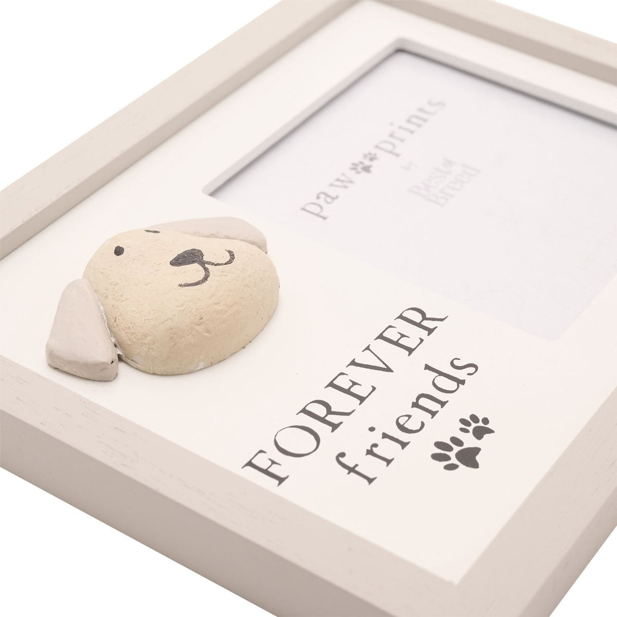 Forever Friends Pebble Dog Hanging MDF Photo Frame - Grey
