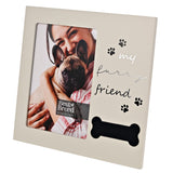 'My Furry Friend' Bone Icon MDF Photo Frame 6 x 4in - Grey