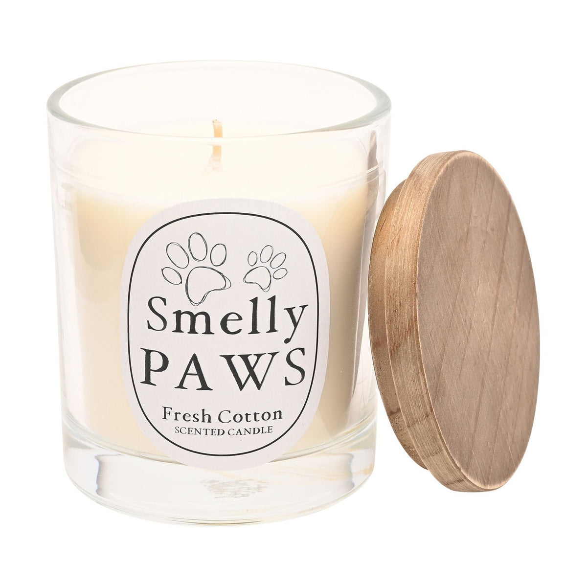 Smelly Paws Aroma Guard Fresh Cotton Scented Candle 260g - White