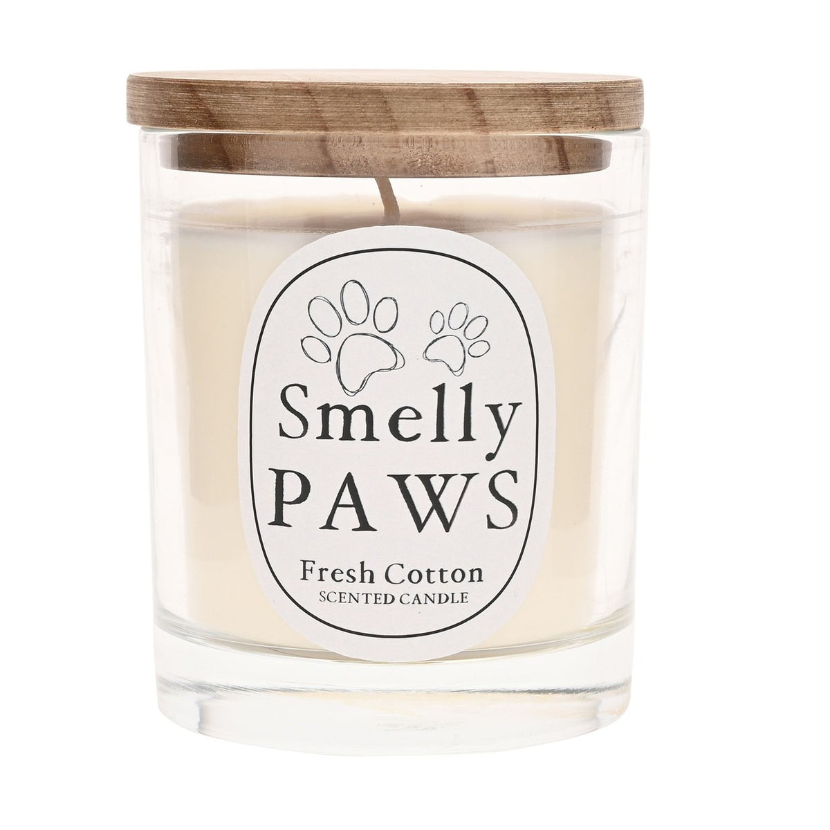 Smelly Paws Aroma Guard Fresh Cotton Scented Candle 260g - White
