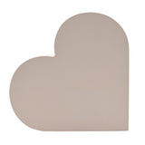 Grey MDF heart-shaped wall plaque, blank side shown, on a plain white background.