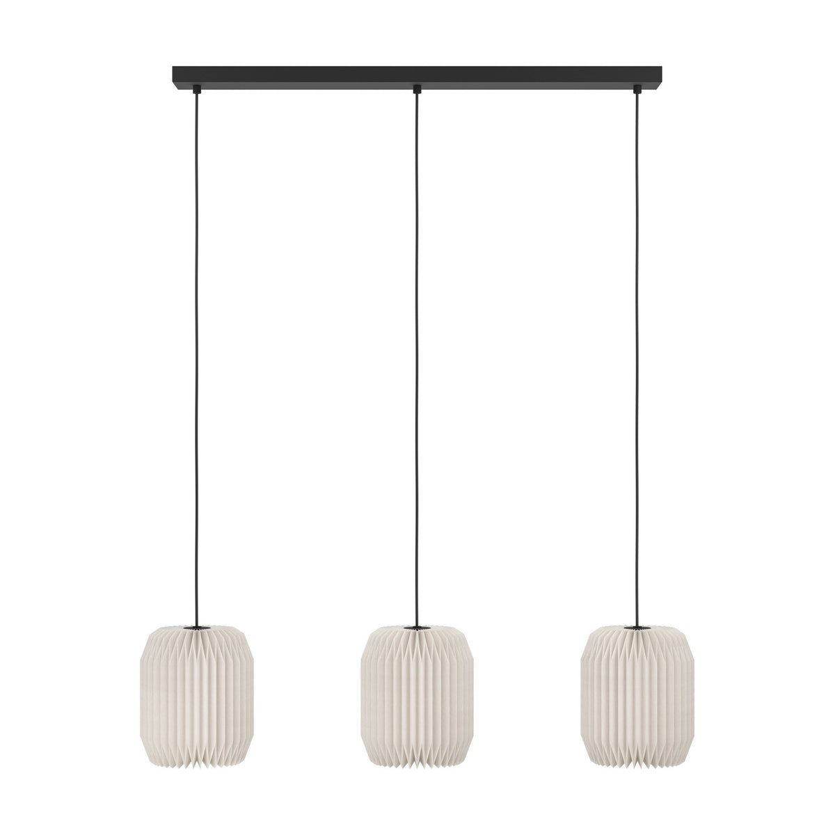 Belgrave Paper Linear Pendant Light - Black & White