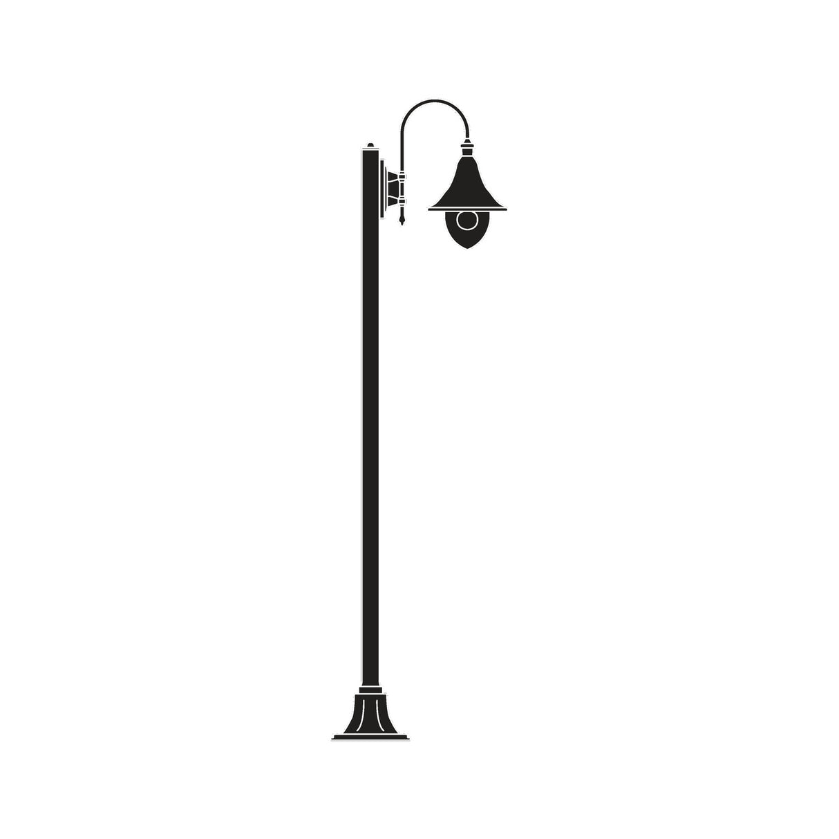 Bellcote Copper Top Outdoor 3 Light Lamp Post