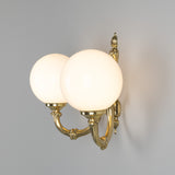 Ben 2 Arm Glass Globe Wall Light