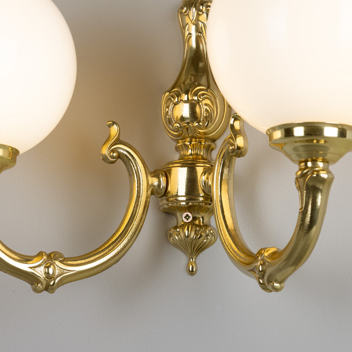 Ben 2 Arm Glass Globe Wall Light