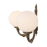 Ben 2 Arm Glass Globe Wall Light