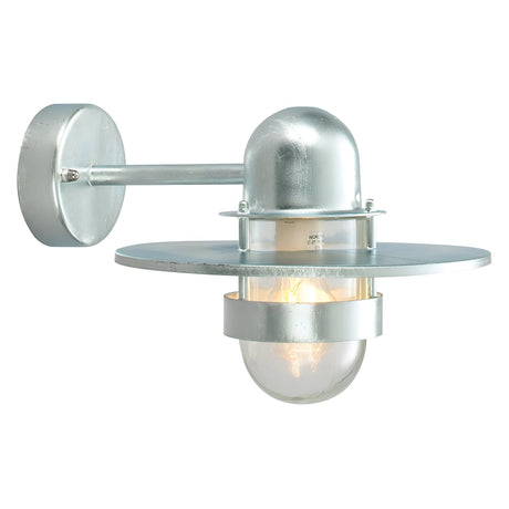 Bergen 1 Light Wall Lantern - Galvanised