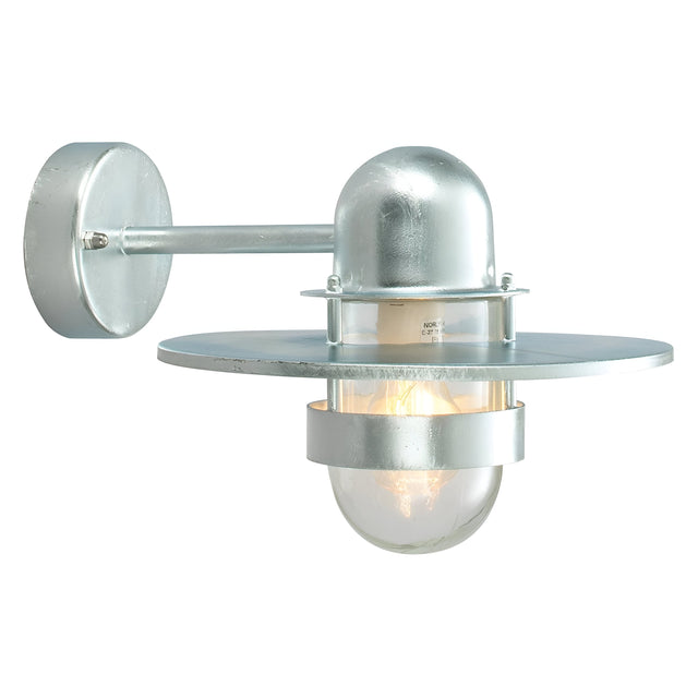 Bergen 1 Light Wall Lantern - Galvanised