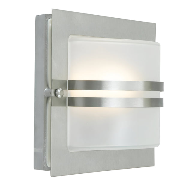 Bern 1 Light Wall Lantern - Stainless Steel