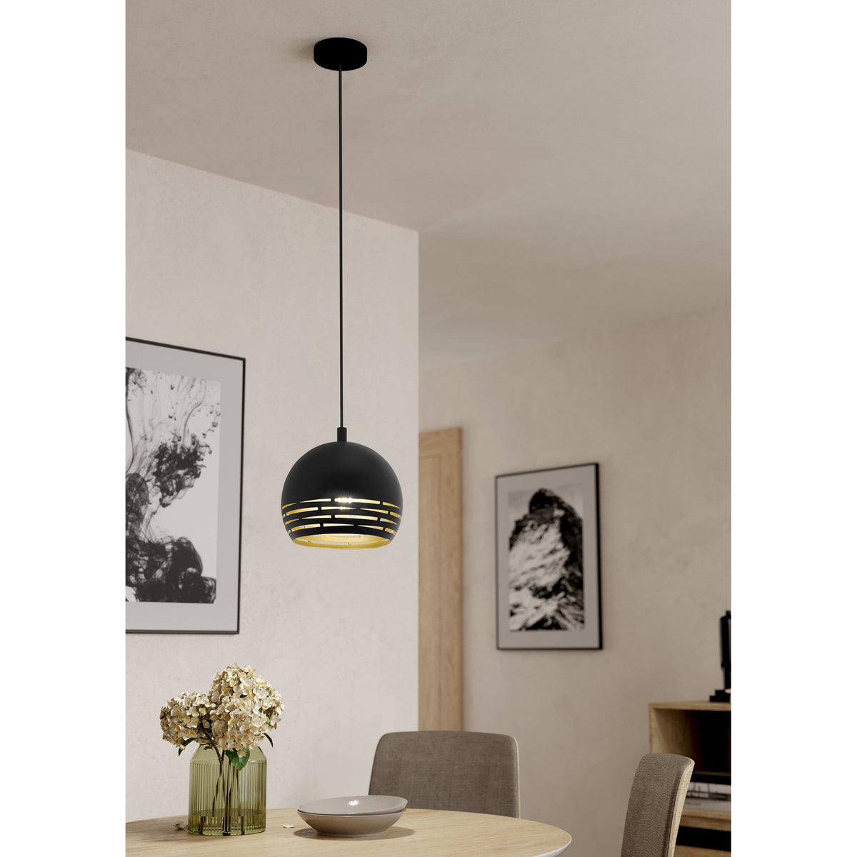 Besmena Pendant Light - Black & Gold
