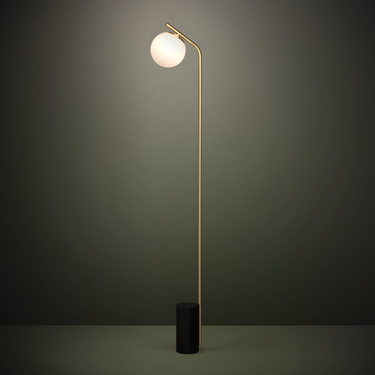 Betulia Floor Lamp - Black & Brass