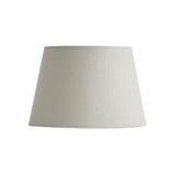 Endon Bevhurst 20cm tapered lamp shade in cream linen-effect fabric with a rolled edge, shown on a plain white background.