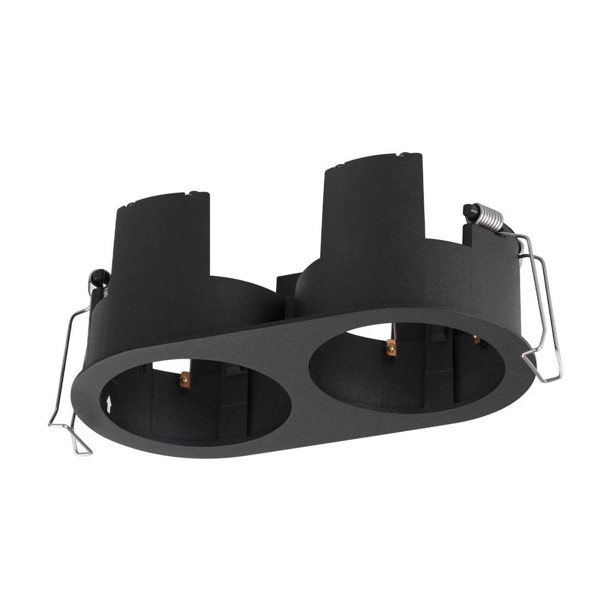 Beyond 10W Twin Recessed Downlight Frame with Trim - Black