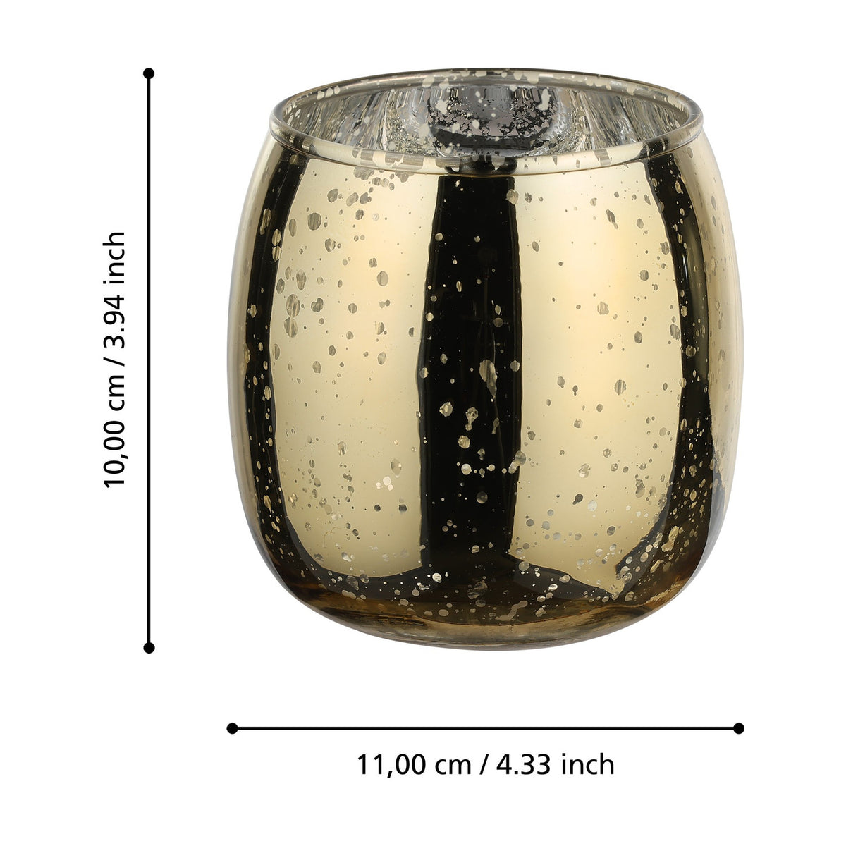 Bezamby Glass Tealight Holder - Gold