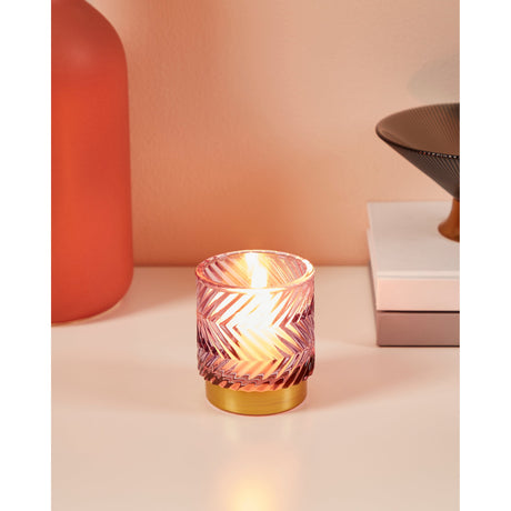 Bezamby Glass Tealight Holder - Lilac