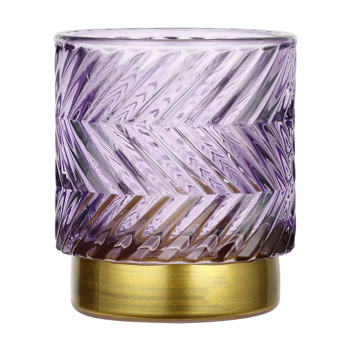 Bezamby Glass Tealight Holder - Lilac