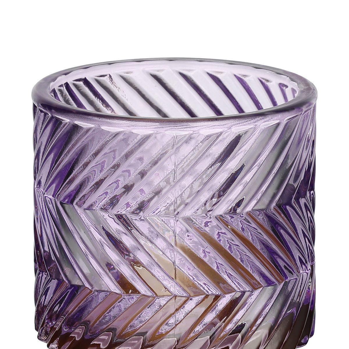 Bezamby Glass Tealight Holder - Lilac