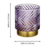 Bezamby Glass Tealight Holder - Lilac