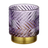 Bezamby Glass Tealight Holder - Lilac