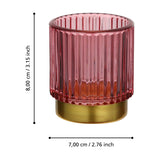 Bezamby Glass Tealight Holder - Red