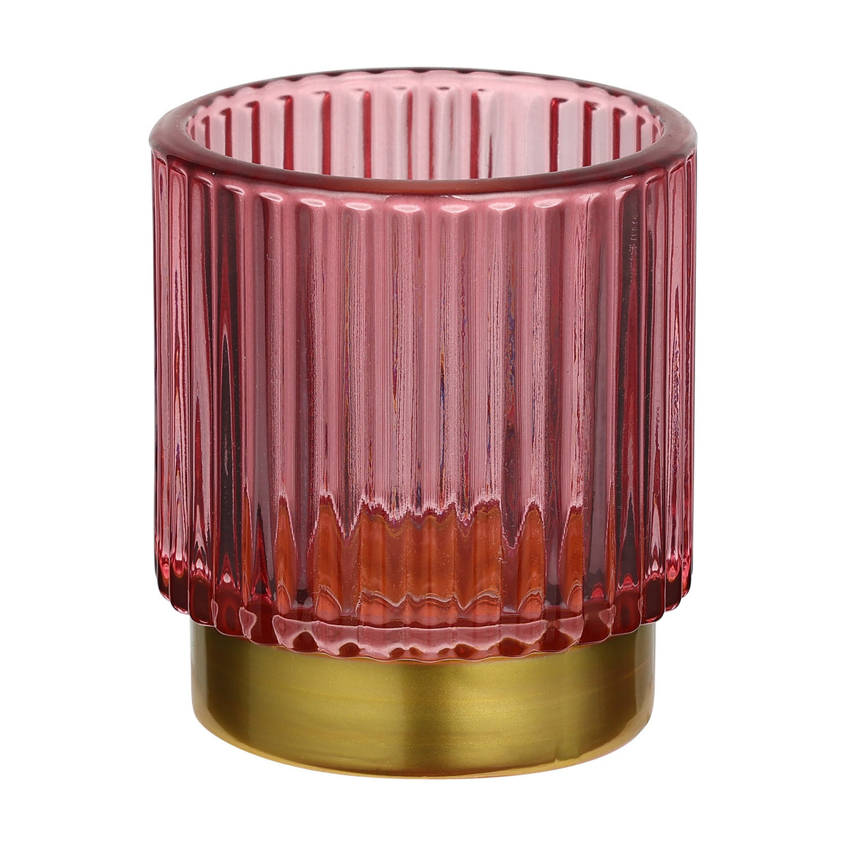 Bezamby Glass Tealight Holder - Red