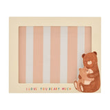 Bear Hugs I Love You Beary Much MDF Photo Frame - Yellow & Brown