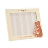Bear Hugs Dad You Have My Heart MDF Photo Frame - Cream