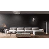 Bianca LED Semi-Flush Ceiling Light 40W 3000K - White