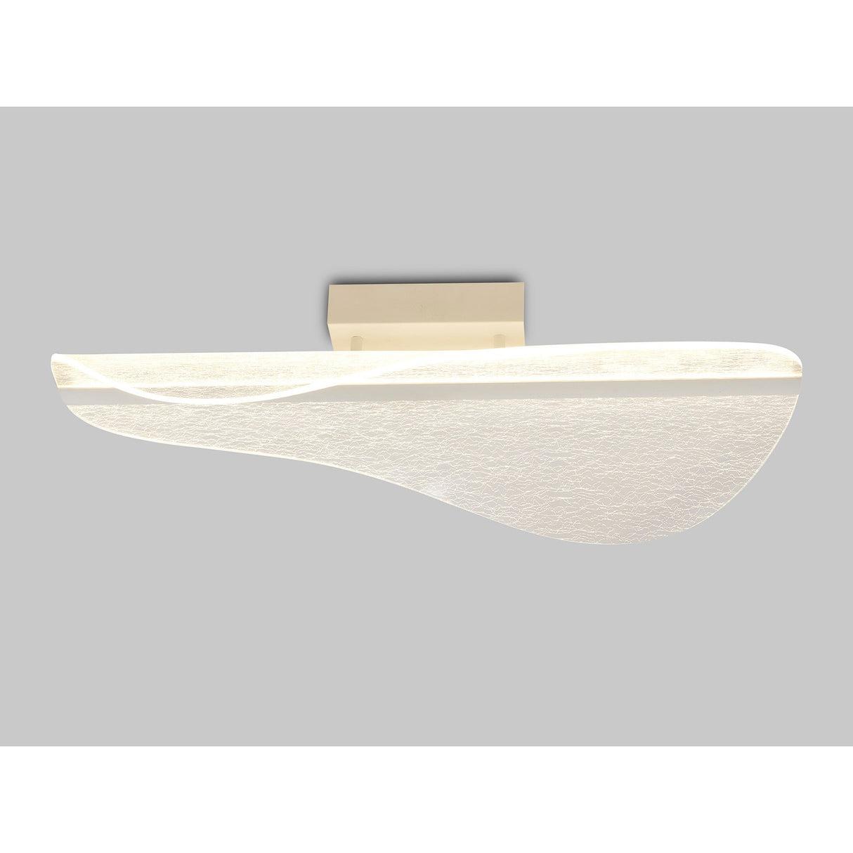 Bianca LED Semi-Flush Ceiling Light 40W 3000K - White