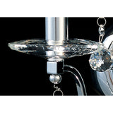 Bianco 2 Light Crystal Wall Light With Switch - Chrome