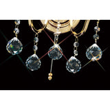 Bianco 2 Light Crystal Wall Light With Switch - Gold