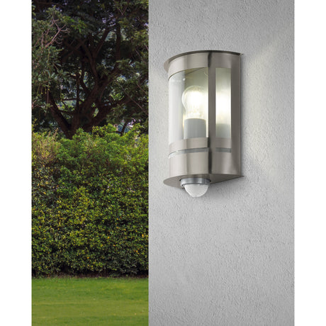 Bilmora Outdoor Wall Light with Motion Sensor - Stainless Steel