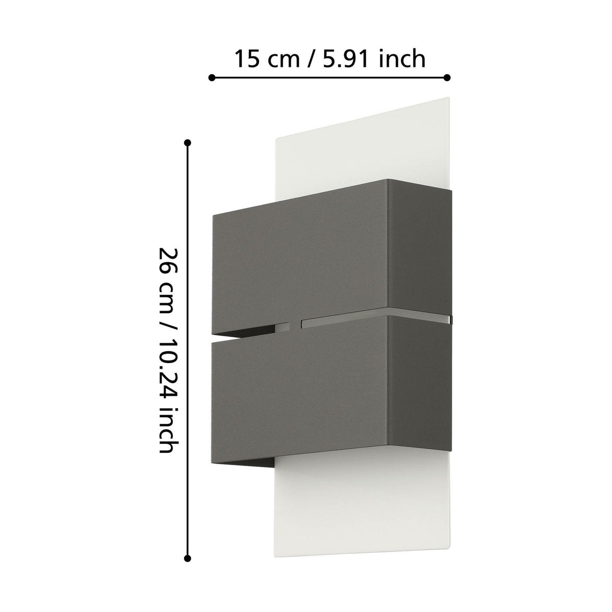 Birnane LED Outdoor Wall Light - White & Anthracite