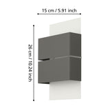 Birnane LED Outdoor Wall Light - White & Anthracite