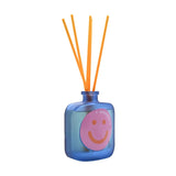 Happy Day Smiley Face Glass Bottle Reed Diffuser - Blue