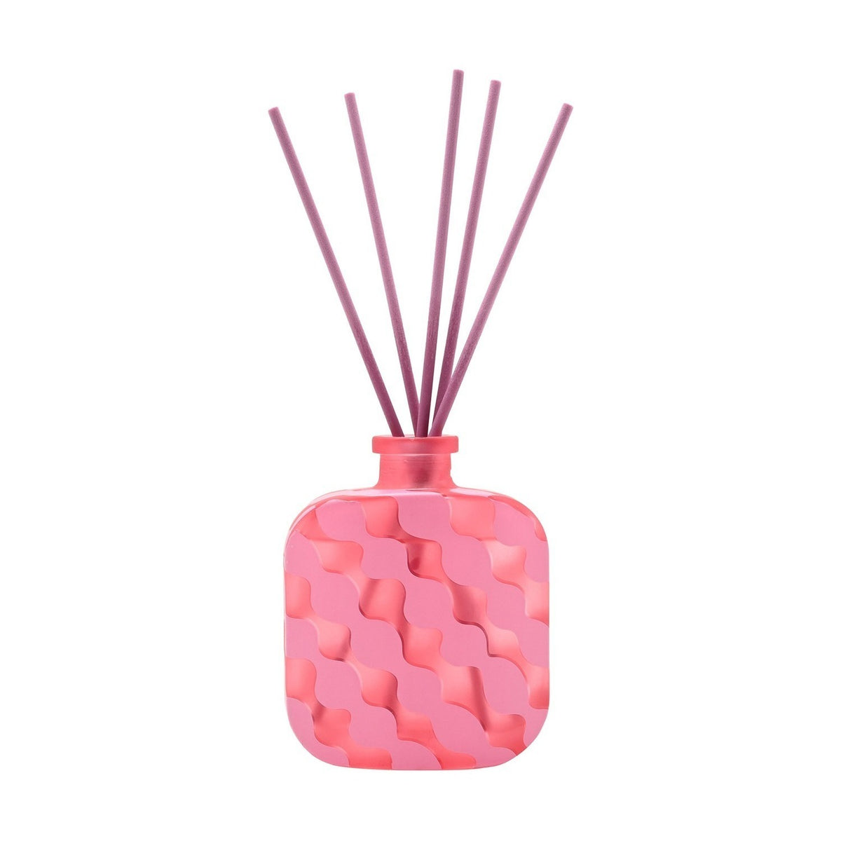 Dream Big Wave Pattern Square Glass Reed Diffuser - Pink