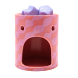 Dream Big Wavy Stripe Ceramic Wax Melt Burner and Melts - Pink
