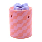 Dream Big Wavy Stripe Ceramic Wax Melt Burner and Melts - Pink